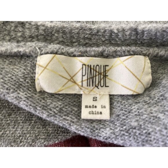 Pinque Womens Cardigan Sweater Long Sleeve Open Front Striped Pockets Size Small - Picture 4 of 16